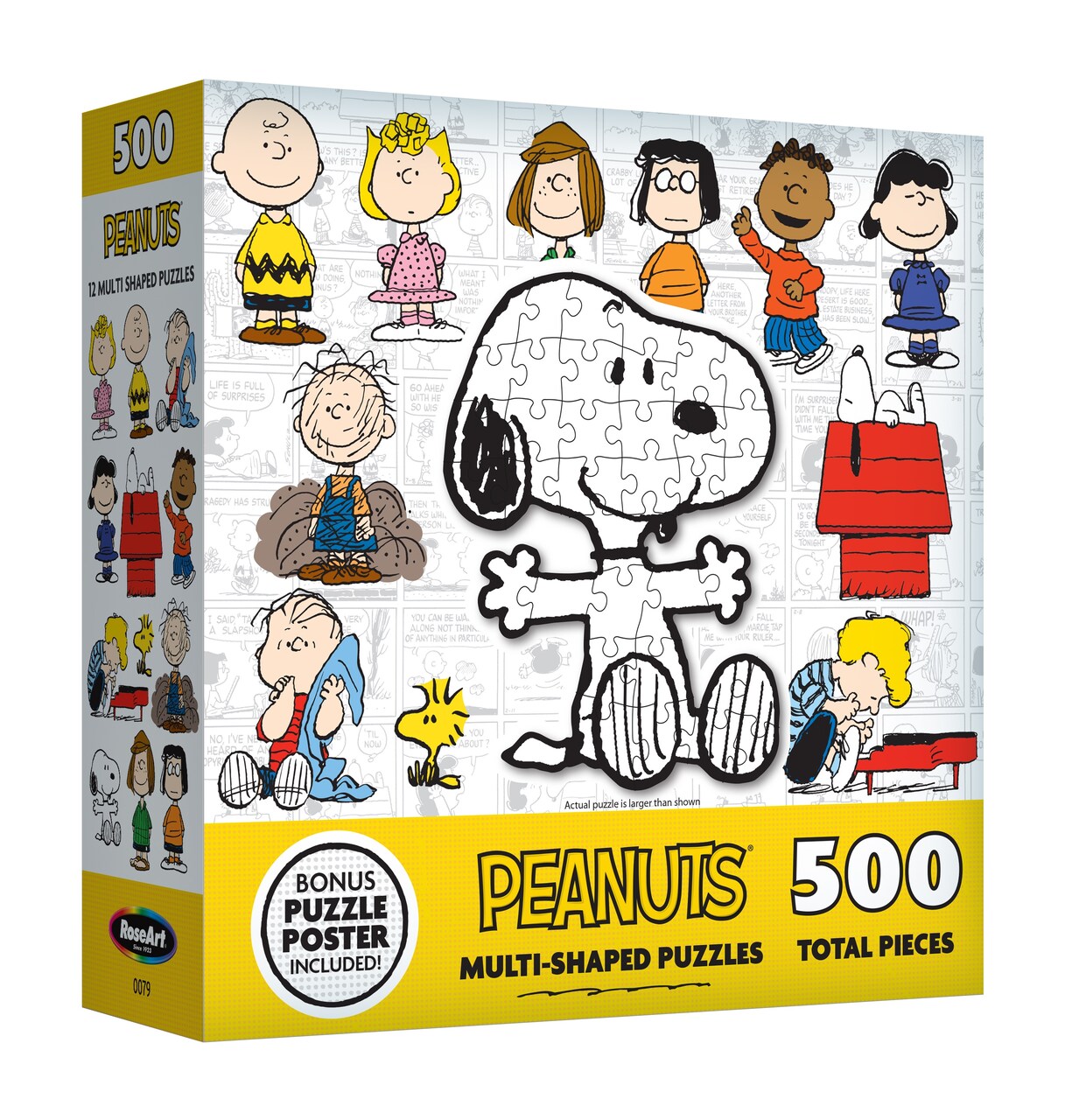 Licensed Multishaped Jigsaw Puzzle Peanuts 500 Pieces-Peanuts